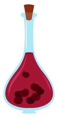 Kırmızı içecek, illüstrasyon, beyaz arkaplanda vektör