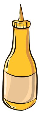 Mayonez şişesi, illüstrasyon, beyaz arka planda vektör.