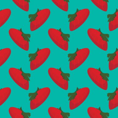 Lezzetli et, yeşil arka planda pürüzsüz desen..