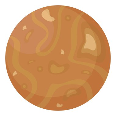 Cıva gezegeni, illüstrasyon, beyaz arkaplan üzerindeki vektör