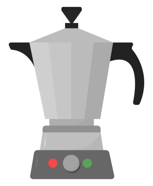 Kahve demliği, illüstrasyon, beyaz arkaplan vektörü