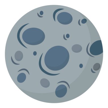 Dolunay, illüstrasyon, beyaz arkaplanda vektör