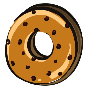 Lezzetli simit, illüstrasyon, beyaz arkaplanda vektör