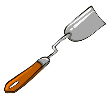 Palet bıçağı, illüstrasyon, beyaz arkaplanda vektör