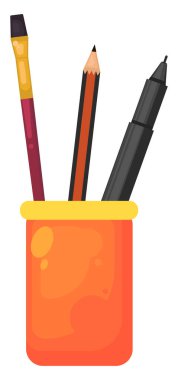 Kalem kutusu, illüstrasyon, beyaz arkaplan üzerindeki vektör