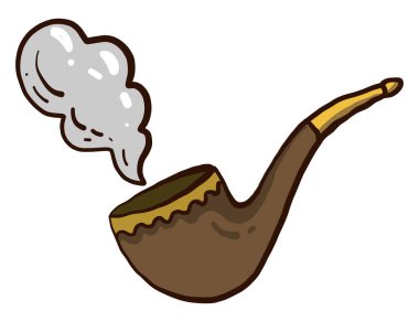 Eski boru, illüstrasyon, beyaz arkaplan vektörü