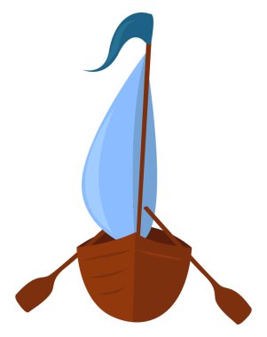 Kayık, illüstrasyon, beyaz arkaplanda vektör