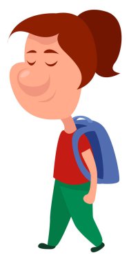 Öğrenci, illüstrasyon, beyaz arkaplan vektörü