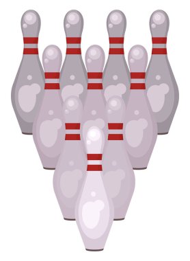 Bowling lobutları, illüstrasyon, beyaz arkaplan üzerindeki vektör