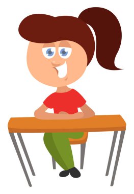 Bir dersin başlangıcı, illüstrasyon, beyaz arkaplan üzerindeki vektör