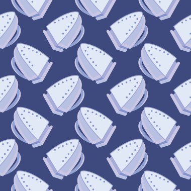 Buhar demiri, mavi arka planda pürüzsüz desen..