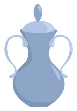 Mavi şeker kasesi, illüstrasyon, beyaz arkaplanda vektör