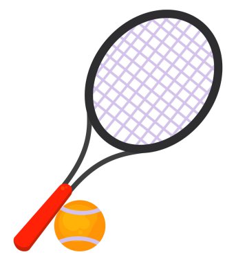 Toplu tenis raketi, illüstrasyon, beyaz arkaplanda vektör