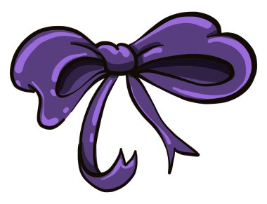 Mor yay, illüstrasyon, beyaz arkaplanda vektör