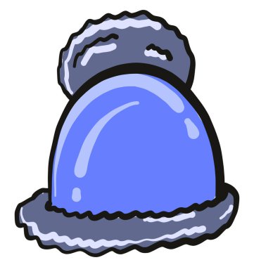 Kış şapkası, illüstrasyon, beyaz arkaplan vektörü