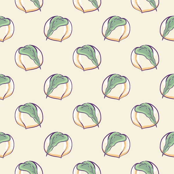 Abricot Motif Sans Couture Sur Fond Blanc — Image vectorielle