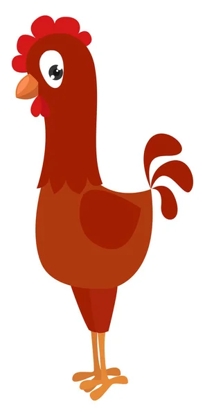 Frango Pequeno Bonito Ilustração Vetor Fundo Branco — Vetor de Stock