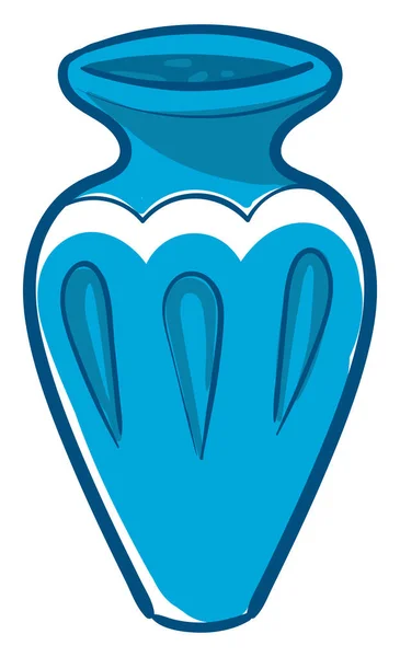 Interessante Vaso Blu Illustrazione Vettore Sfondo Bianco — Vettoriale Stock