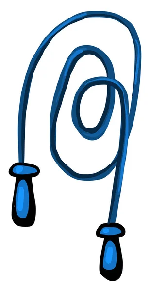 Corda Salto Blu Illustrazione Vettore Sfondo Bianco — Vettoriale Stock