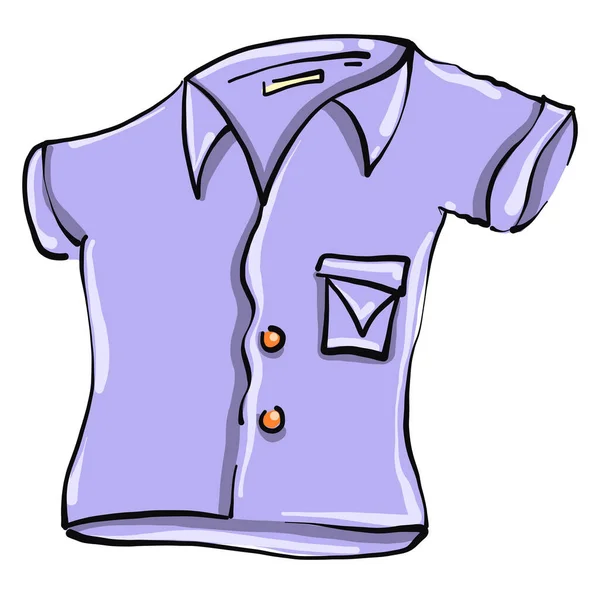 Фиолетовая Рубашка Иллюстрация Вектор Белом Фоне — стоковый вектор