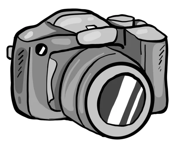 Macchina Fotografica Professionale Illustrazione Vettore Sfondo Bianco — Vettoriale Stock