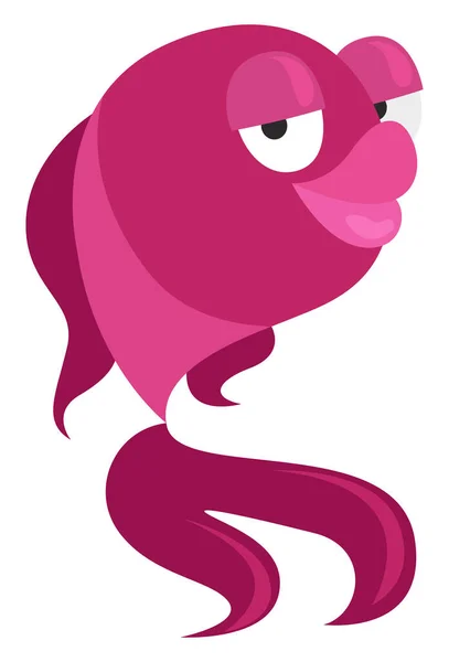 Coqueta Peces Color Rosa Ilustración Vector Sobre Fondo Blanco — Archivo Imágenes Vectoriales