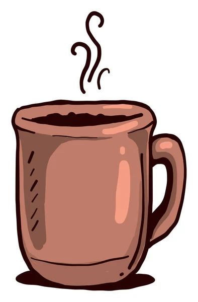 Kleine Kop Koffie Illustratie Vector Witte Achtergrond — Stockvector