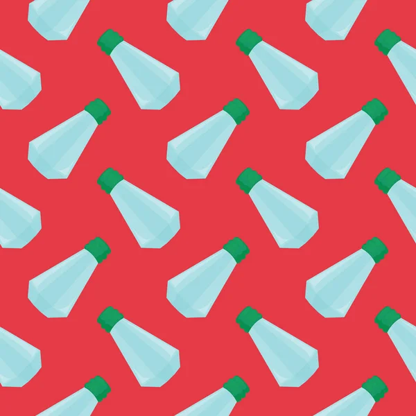 Small Crystal Seamless Pattern Bright Red Background — стоковый вектор