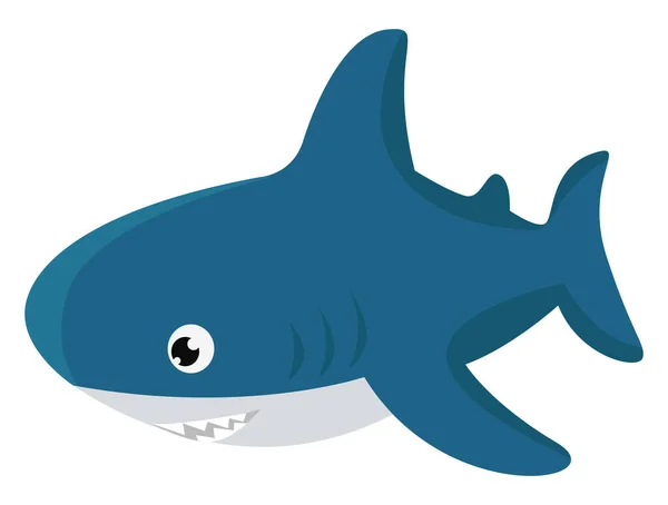 Rekin Wodzie Ilustracja Wektor Białym Tle — Wektor stockowy