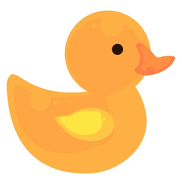 Yellow Duck Illustration Vector White Background — Stock Vector