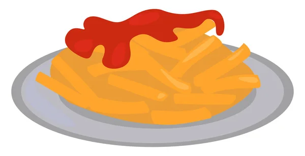 Papas Fritas Ilustración Vector Sobre Fondo Blanco — Archivo Imágenes Vectoriales