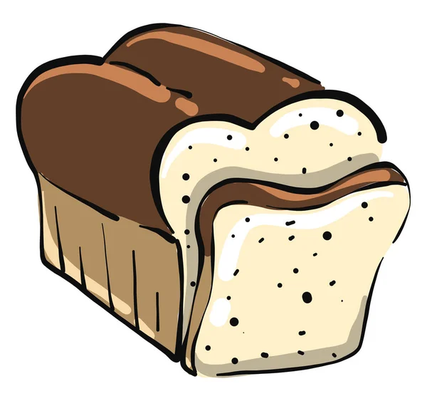 Roti Lezat Ilustrasi Vektor Pada Latar Belakang Putih - Stok Vektor