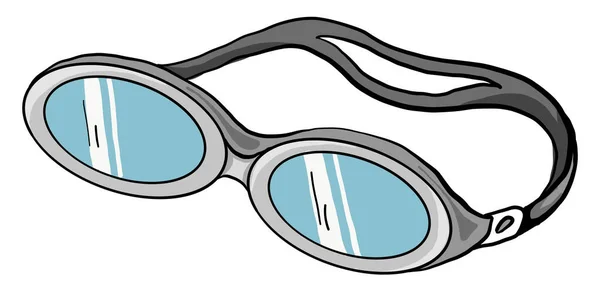 Grey Goggles Illustration Vector White Background — Stock Vector