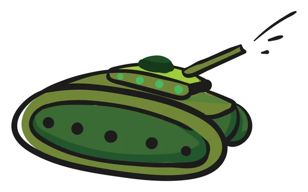 Tanque Verde Ilustração Vetor Sobre Fundo Branco — Vetor de Stock
