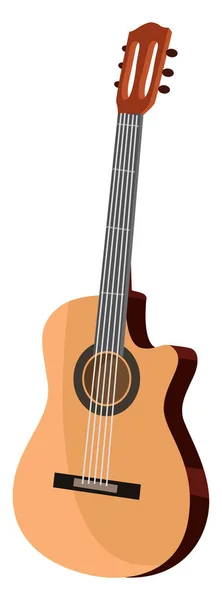 Nueva Guitarra Ilustración Vector Sobre Fondo Blanco — Vector de stock