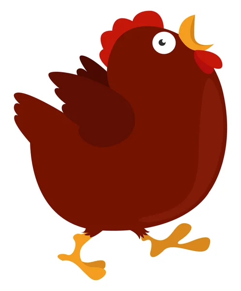 Kyckling Hysteri Illustration Vektor Vit Bakgrund — Stock vektor
