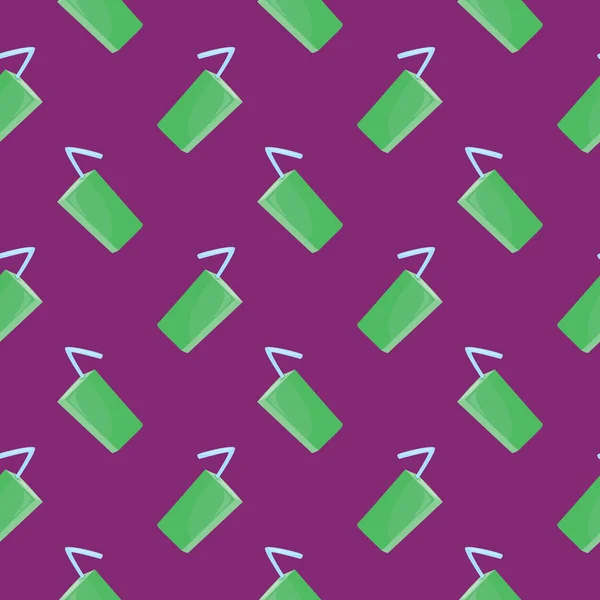アップルジュース紫の背景にシームレスなパターン — ストックベクタ