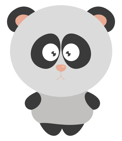 Beruang Panda Lucu Ilustrasi Vektor Pada Latar Belakang Putih - Stok Vektor