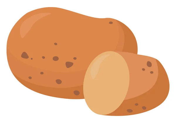 Große Kartoffeln Illustration Vektor Auf Weißem Hintergrund — Stockvektor