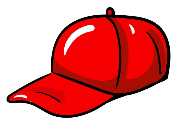 Sombrero Rojo Ilustración Vector Sobre Fondo Blanco — Archivo Imágenes Vectoriales