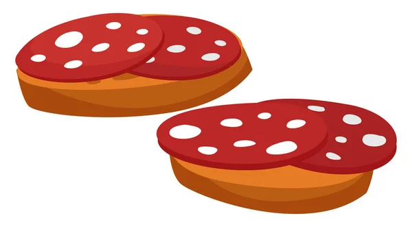 Sandwich Saucisse Illustration Vecteur Sur Fond Blanc — Image vectorielle