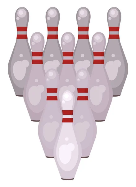 Bowling Pins Illustration Vector White Background — Stock Vector