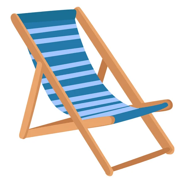 Sun Lounger Illustration Vector White Background — Stock Vector