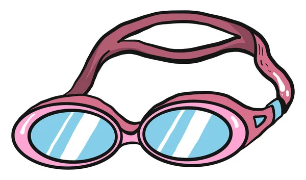 Rosa Schwimmbrille Illustration Vektor Auf Weißem Hintergrund — Stockvektor