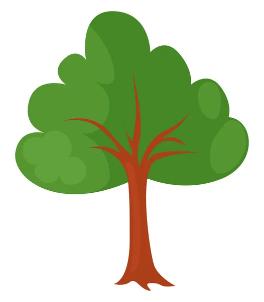 Velký Zelený Strom Ilustrace Vektor Bílém Pozadí — Stockový vektor