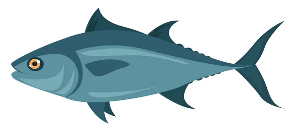 Синя Риба Тунця Ілюстрація Вектор Білому Тлі — стоковий вектор