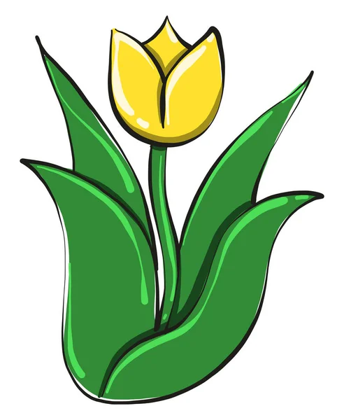 Gelbe Blume Illustration Vektor Auf Weißem Hintergrund — Stockvektor