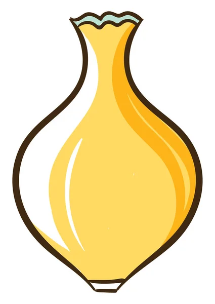 Florero Amarillo Ilustración Vector Sobre Fondo Blanco — Archivo Imágenes Vectoriales