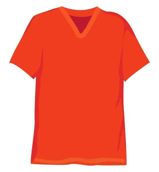 Shirt Rouge Illustration Vecteur Sur Fond Blanc — Image vectorielle