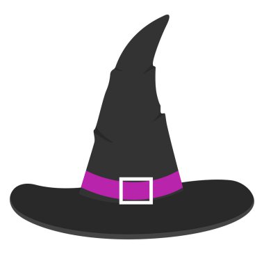 Witch hat, illustration, vector on a white background. clipart